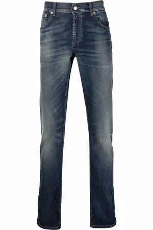 Alexander McQueen Jeans con ricamo 3D
