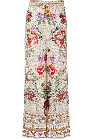 Camilla Pantaloni svasati a fiori