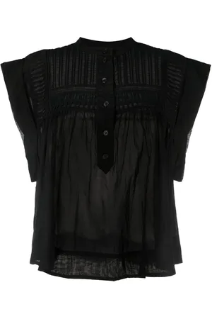 Marant Etoile Blusa Leaza plissettata