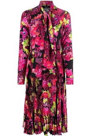 VERSACE Abito midi a fiori