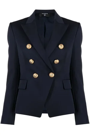 Balmain Blazer doppiopetto con revers a lancia