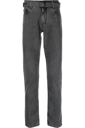 OFF-WHITE Jeans dritti con cintura