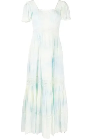 LOVESHACKFANCY Abito lungo Norma con ricamo