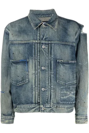 NEIGHBORHOOD Giacca denim con effetto vissuto