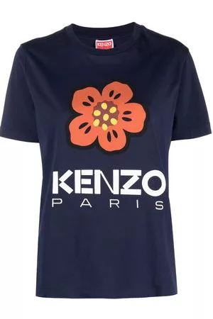 Kenzo Donna T-shirt - T-shirt con stampa Boke Flower - Blu
