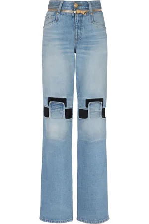 Balmain Jeans dritti con vita bassa