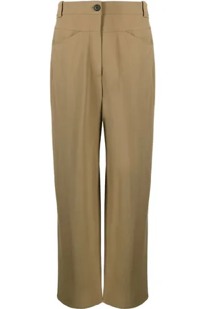 Khaite Pantaloni dritti a vita alta