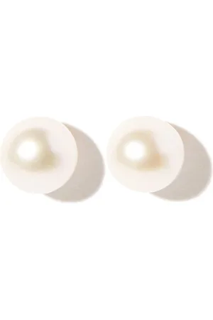 Mizuki Orecchini a bottone in giallo 14kt con perle d