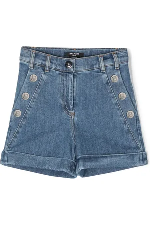 Balmain Shorts denim con bottoni