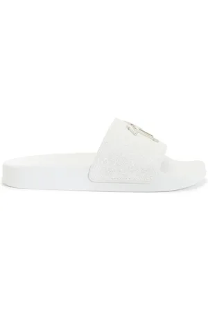 Giuseppe Zanotti Sandali slides con placca logo
