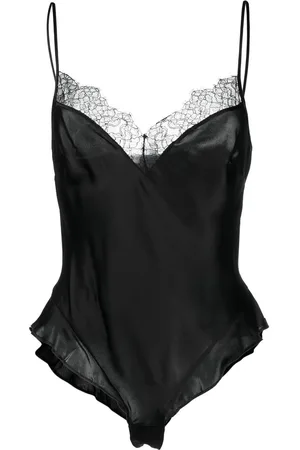MAISON CLOSE Body con bordo in pizzo