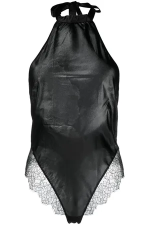 MAISON CLOSE Body con bordo in pizzo
