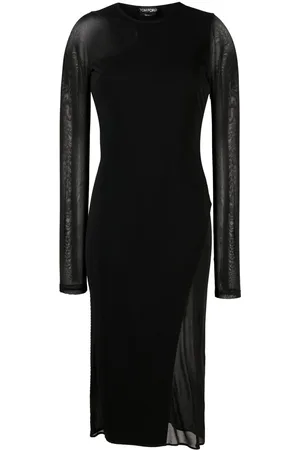 Tom Ford Abito midi con inserti semi trasparenti