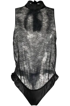 MAISON CLOSE Body con inserti in pizzo