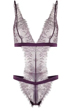 MAISON CLOSE Body con inserto in pizzo