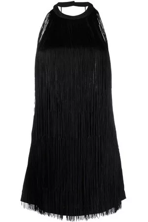 Pinko Donna Vestiti sexy - Abito corto con frange - Nero