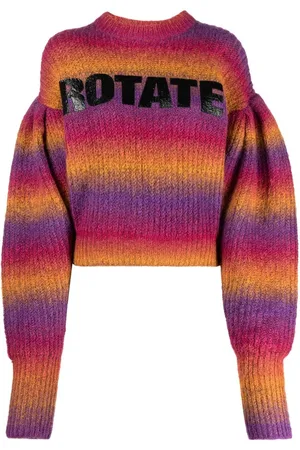 ROTATE Maglione corto a righe