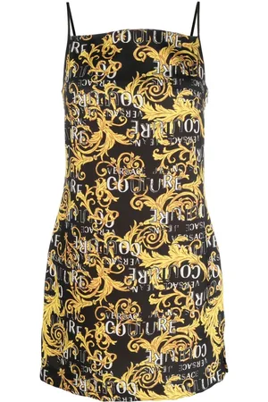 VERSACE Abito corto smanicato con stampa