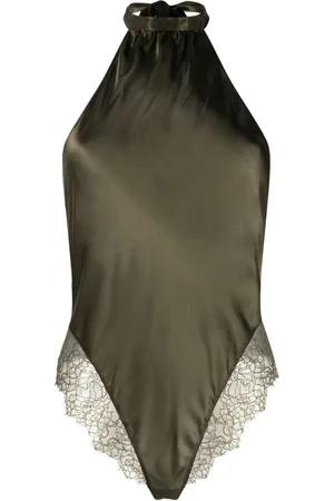 MAISON CLOSE Body con bordo in pizzo