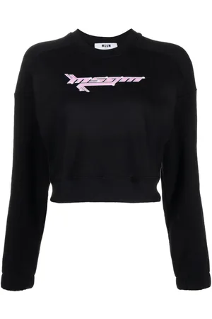 Msgm Felpa crop con stampa