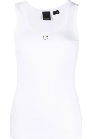 Pinko Canotta Love-Birds con ricamo