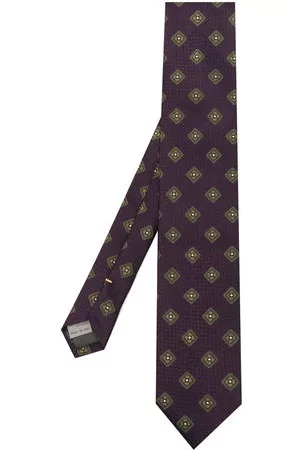 CANALI Uomo Papillon - Cravatta con motivo geometrico - Viola