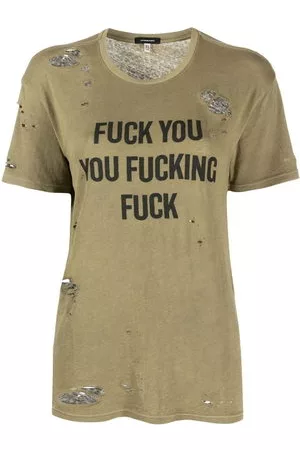 R13 T-shirt con stampa - Verde