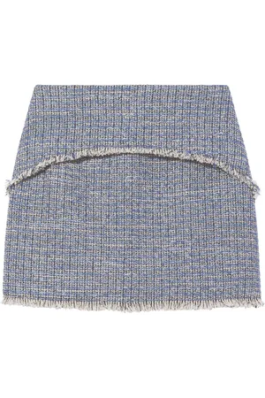 Proenza Schouler Minigonna in tweed con orlo sfrangiato