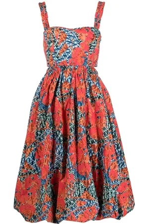ULLA JOHNSON Abito con stampa grafica