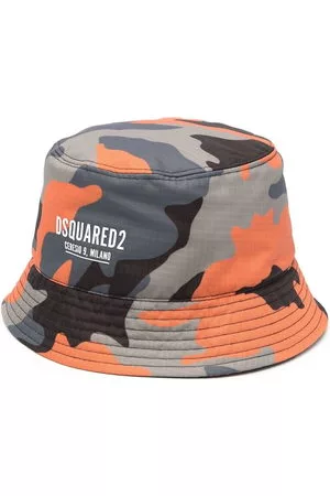 Dsquared2 Cappello bucket con stampa camouflage - Arancione