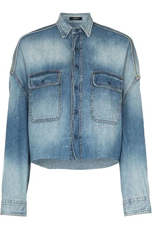 R13 Camicia denim corta
