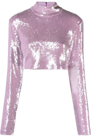 ROTATE Top corto con paillettes
