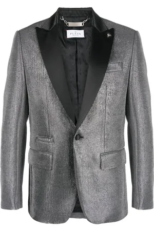 Philipp Plein Blazer monopetto effetto metallizzato