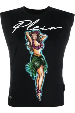 Philipp Plein Top Aloha con stampa