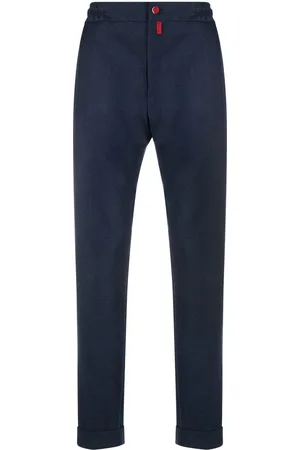 Kiton Pantaloni dritti elasticizzati