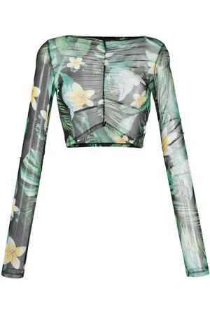 Philipp Plein Top con stampa crop