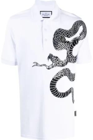 Philipp Plein Polo con stampa serpente