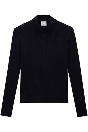 Courrèges Maglione con scollo rialzato