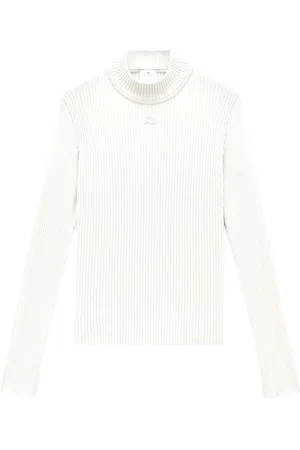 Courrèges Maglione con scollo rialzato