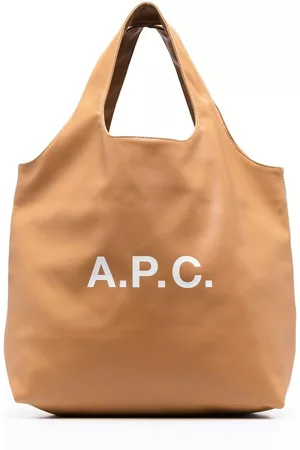 A.P.C. Donna Shopper e tote bag - Borsa tote con stampa - Marrone