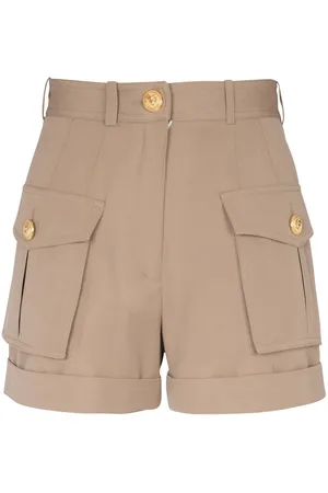 Balmain Shorts a vita alta con tasche