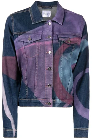 Madison.Maison Giacca denim con stampa grafica