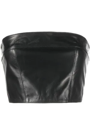 Manokhi Top corto in pelle