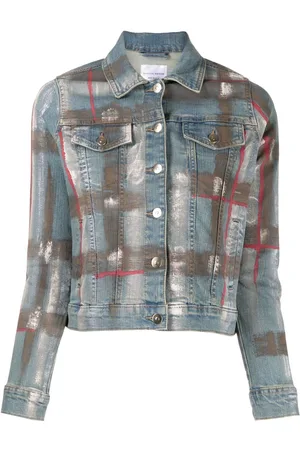 Madison.Maison Giacca denim con effetto vernice