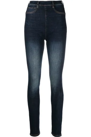 Philipp Plein Jeggings a vita alta con zip
