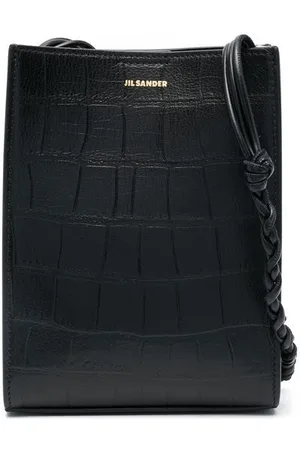 Jil Sander Borsa a spalla con logo goffrato