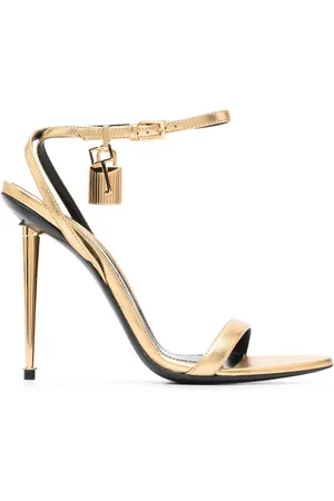 Tom Ford Sandali Padlock 115mm metallizzati