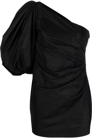 Pinko Donna Vestiti asimmetrici - Abito corto asimmetrico con maniche a palloncino - Nero