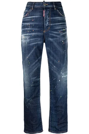 Dsquared2 Jeans dritti con effetto vernice