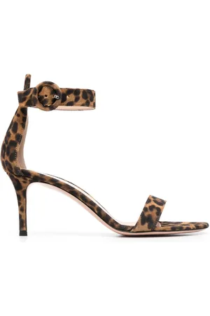 Gianvito Rossi Sandali leopardati 70mm